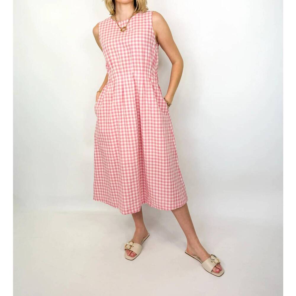 NEW ANNIEWEAR brynn midi dress in pink
